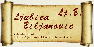 Ljubica Biljanović vizit kartica